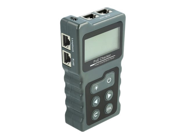 DELOCK LCD Kabeltester RJ45 / PoE / DC Verpackung