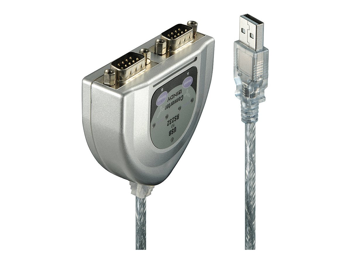LINDY USB RS232 Konverter 2 Port Verpackung