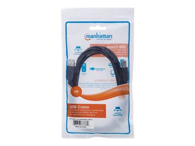 MANHATTAN Hi-Speed USB 2.0 Anschlusskabel 3m Steckeransicht