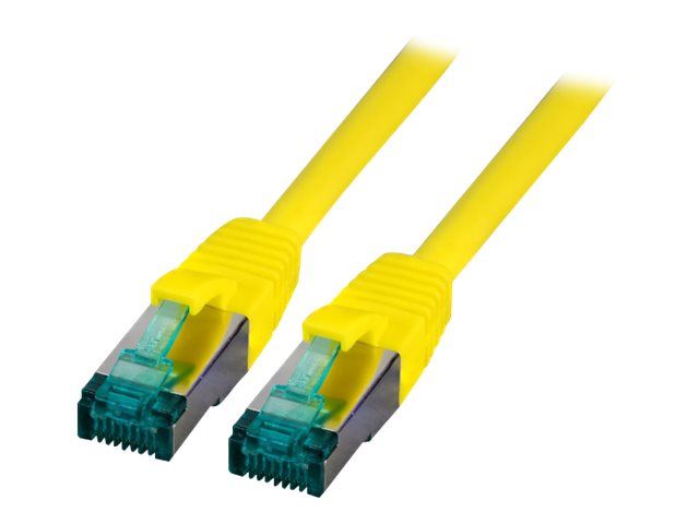 EFB RJ45 Patchkabel S/FTP Cat6A LSZH Gelb 1m Vorderansicht
