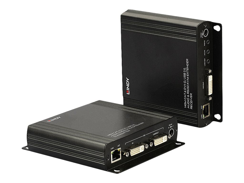 LINDY 140m Cat.6 DVI-D USB Audio & RS232 KVM Extender Detailansicht