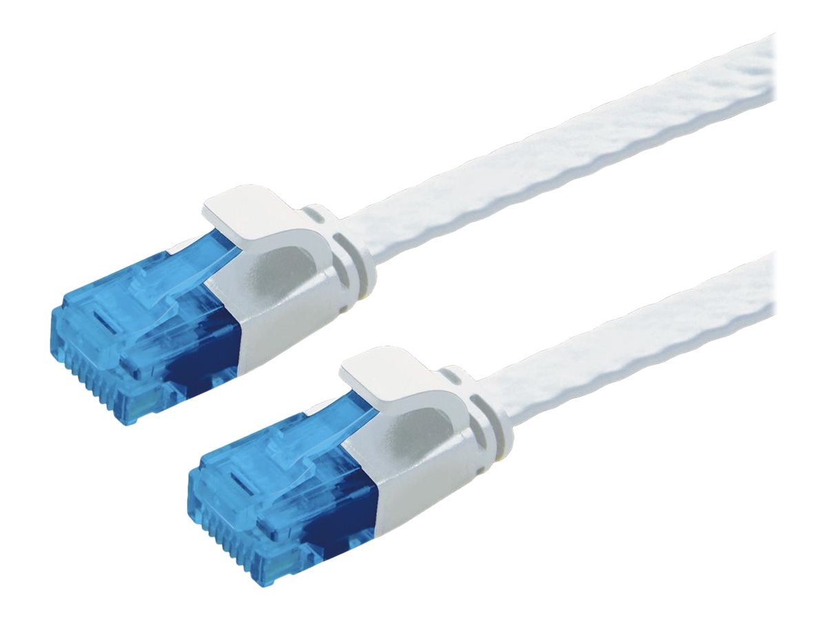 VALUE Patchkabel Kat.6A Class EA UTP extra-flach weiss 0,5m Vorderansicht