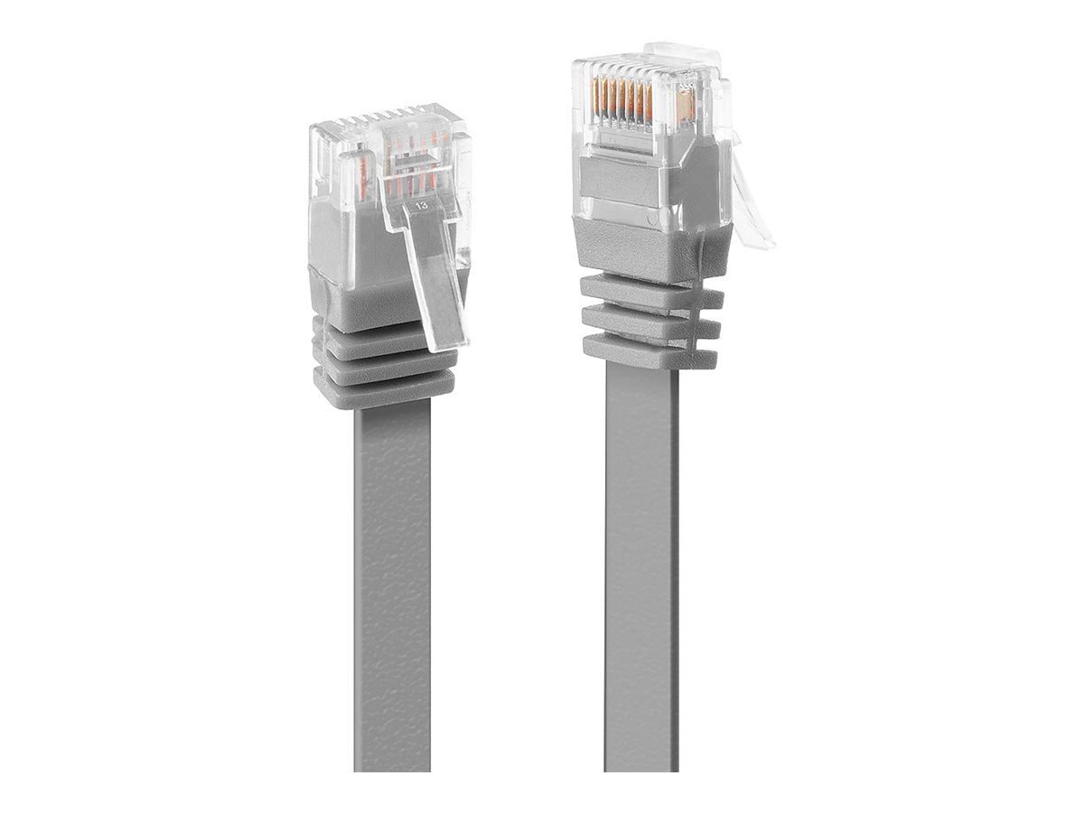 LINDY Cat.6 U/UTP Flachband-Patchkabel grau 3m Verpackung