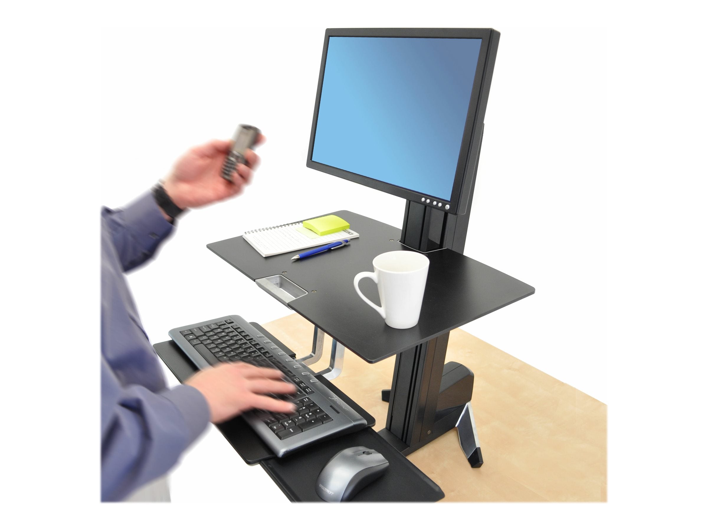 ERGOTRON WorkFit-S mittelgrosser Monitor HD mit Arbeitsflaeche bis 76cm 30Zoll VESA 75x75 100x100max max. 13