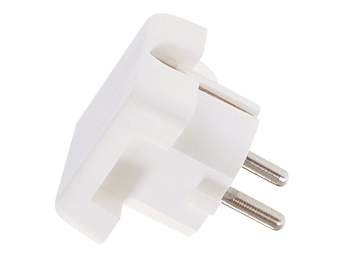 BACHMANN Schutzkontaktstecker weiss flache Ausführung Vorderansicht