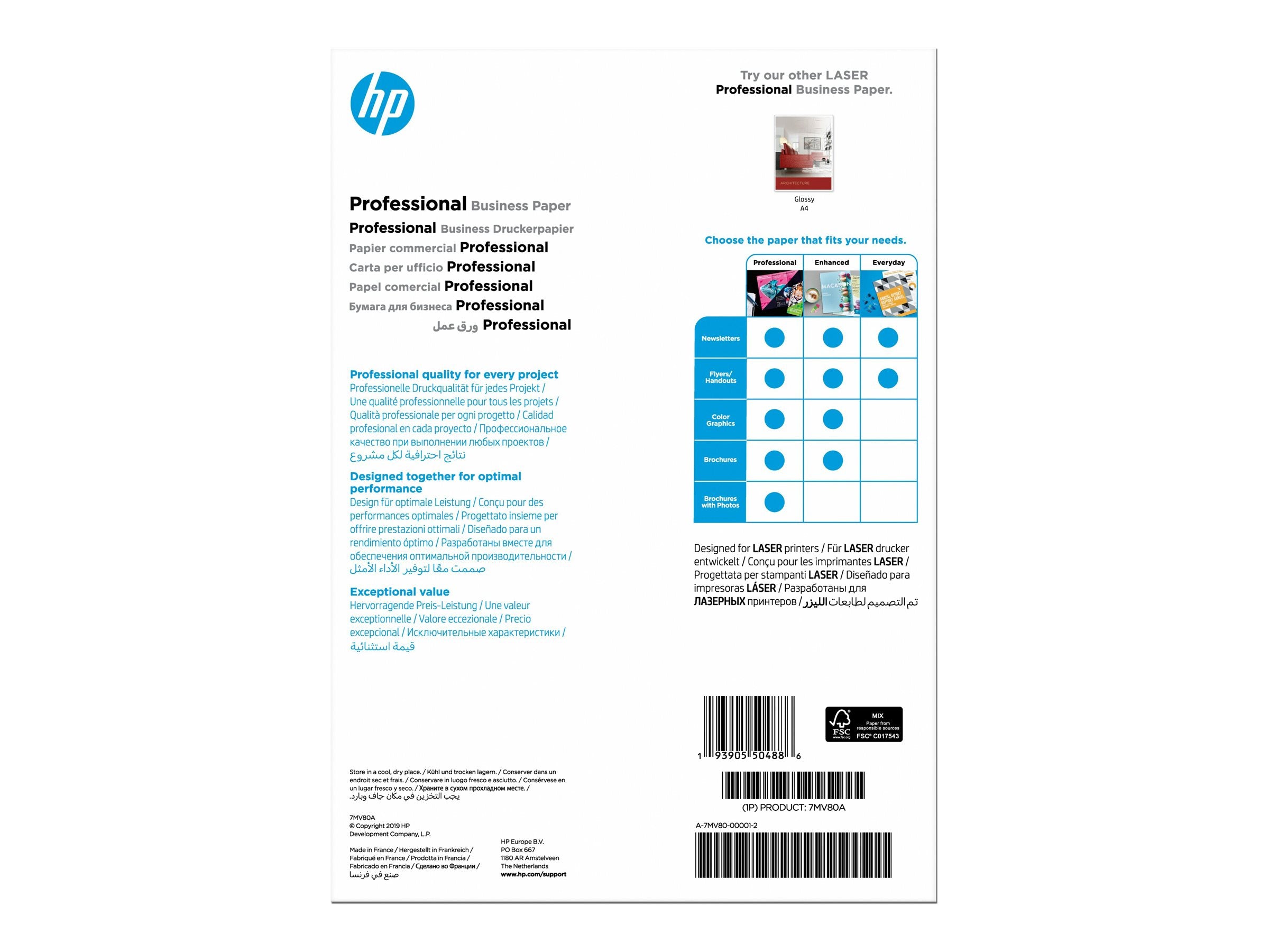 HP Prof Matte LJ A4 200g 150sh FSC Papier Vorderansicht