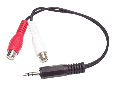 STARTECH.COM 6in Stereo Audio Cable 3.5mm Male to 2x RCA Female - Vorderansicht