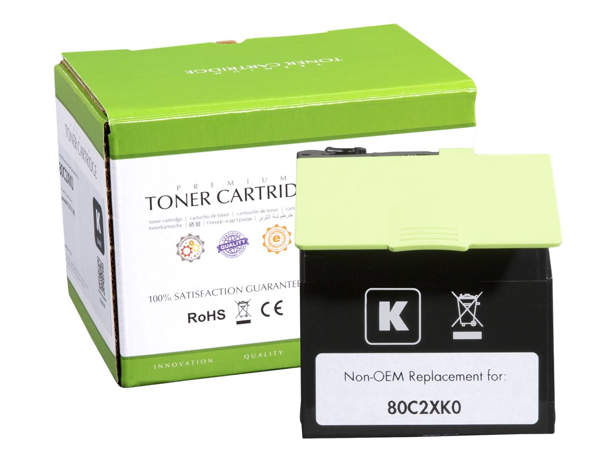 STATIC Tonerpatrone Lexmark 80C2XK0 schwarz Vorderansicht