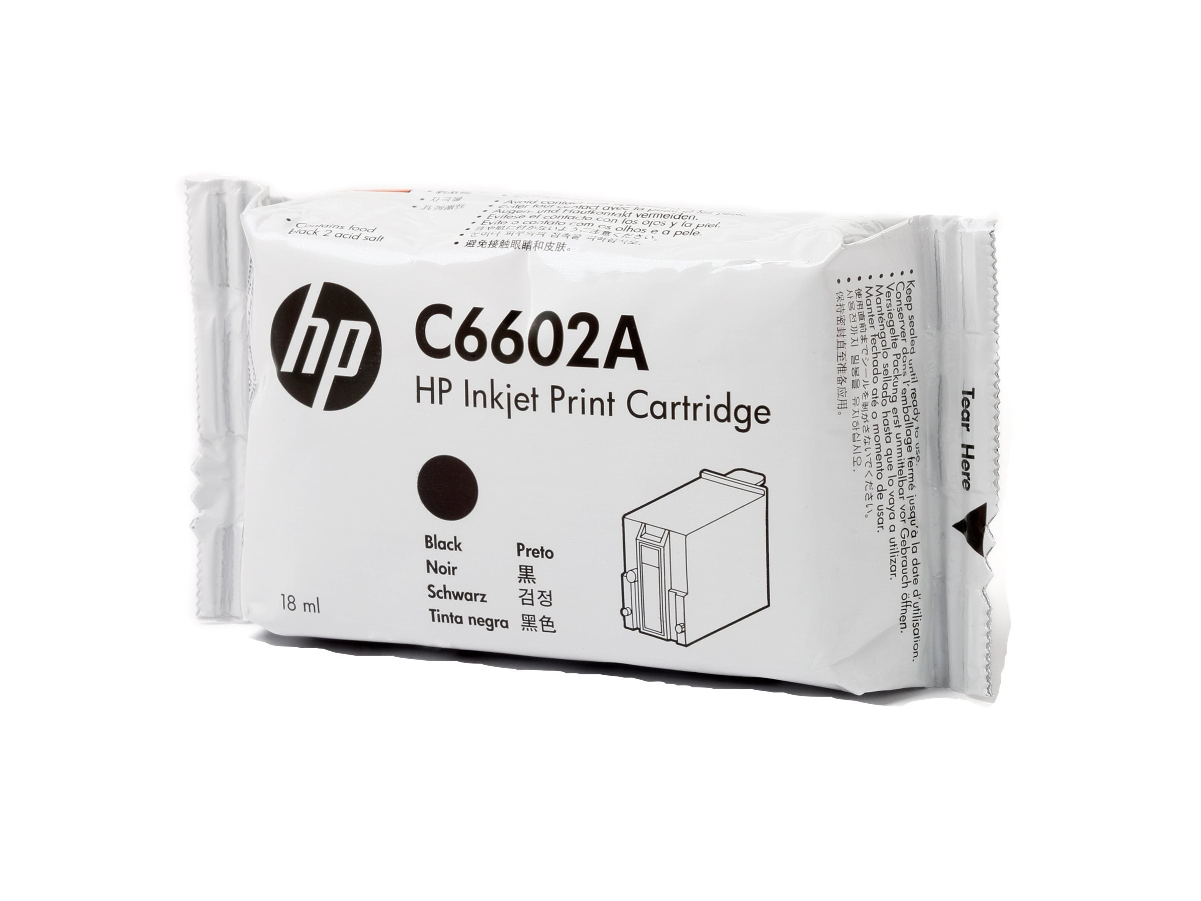 HP original TIJ 1.0 Tintenpatrone C6602A schwarz Vorderansicht