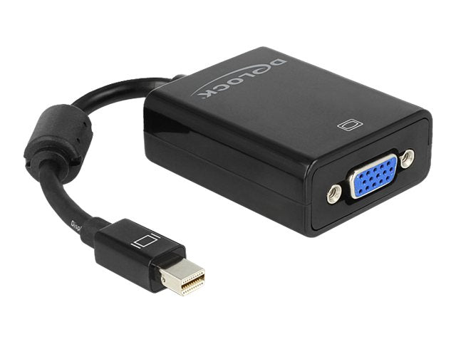 DELOCK Adapter DP mini-St > VGA-Bu black Vorderansicht