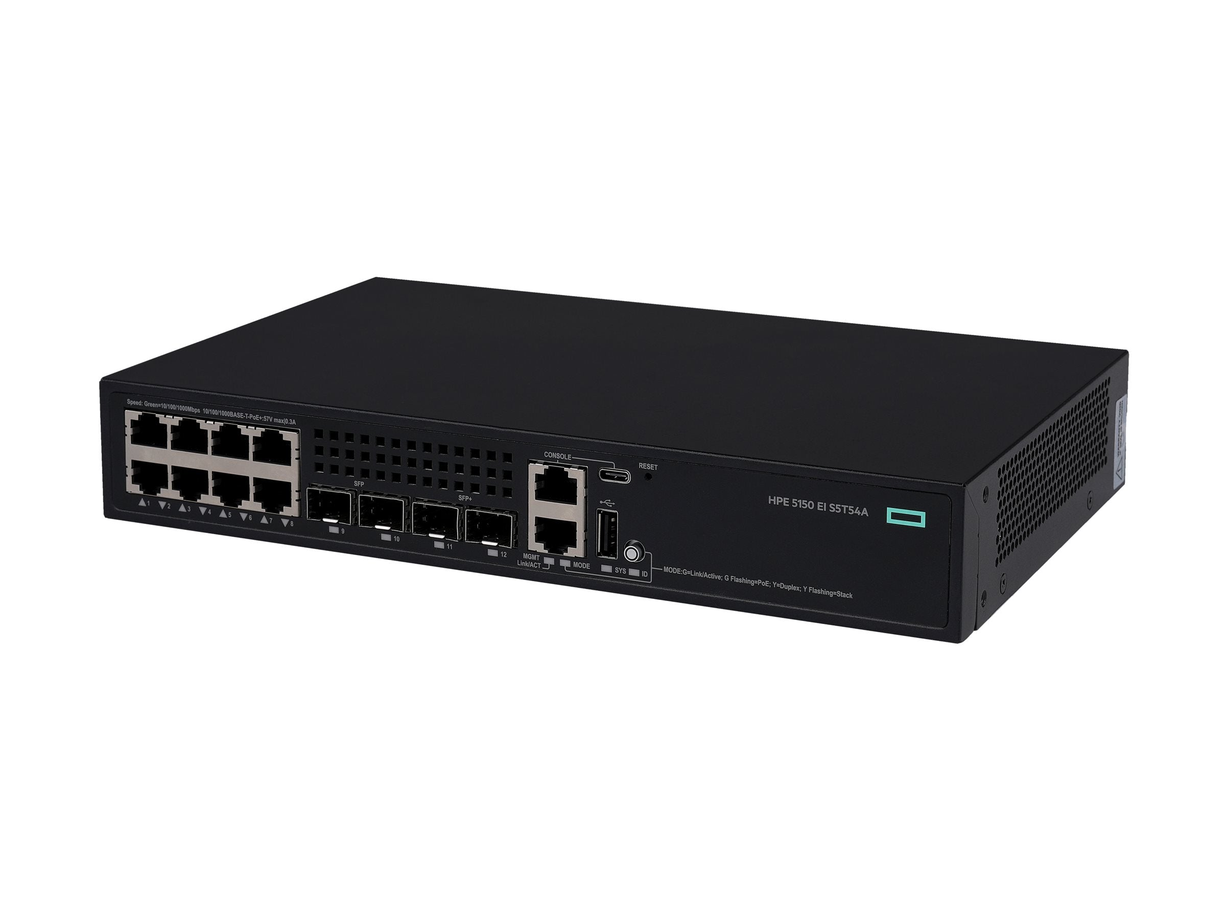 HPE Networking Comware Switch 8p 10M/100M/1G PoE+ 2p SFP 1G 2p SFP+ 1G/10G 5150EI EU en