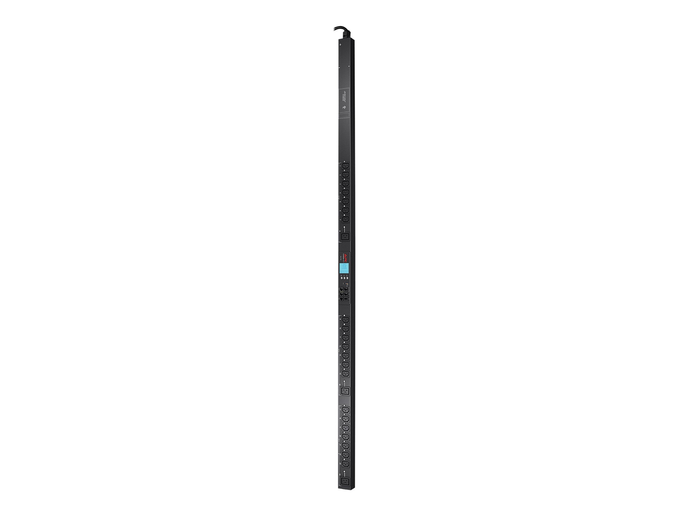 APC Switched Rack PDU 2G Zero U Rack AC 208V RS-232 input NEMA L21-20 output connectors 24 Canada United States Black