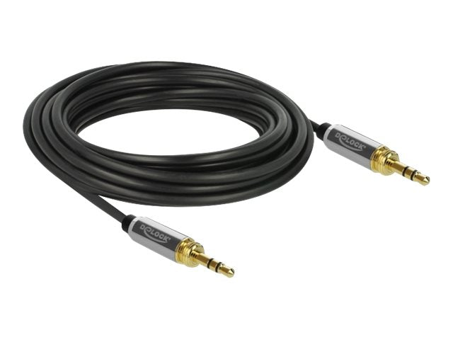 DELOCK Klinkenkabel 3,5 mm 3 Pin Stecker zu Stecker Vorderansicht