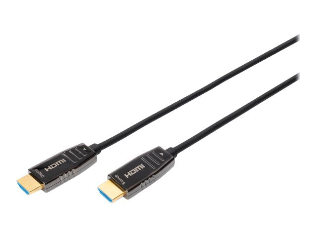 DIGITUS HDMI AOC Hybrid-Glasfaser Anschlusskabel Typ A M/M 20m - Vorderansicht