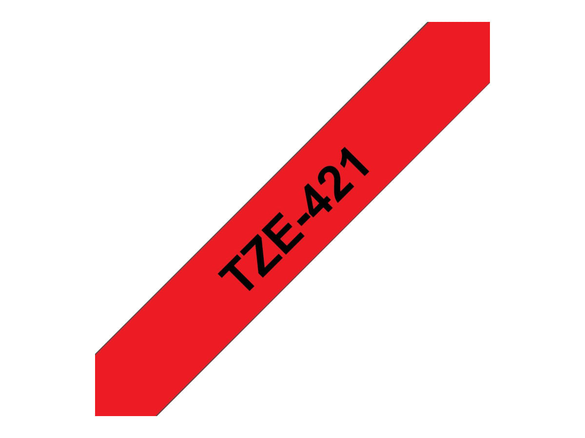 BROTHER P-Touch TZE-421 schwarz auf rot 9mm Verpackung