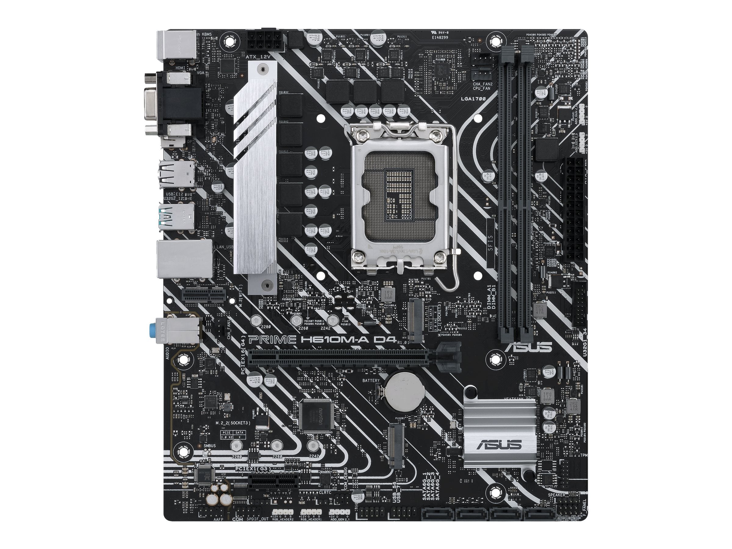 ASUS PRIME H610M-A D4-CSM Motherboard Vorderansicht