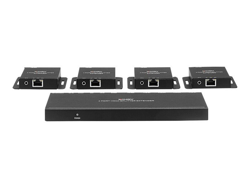 LINDY 50m Cat.6 4 Port HDMI und IR Splitter Extender Anschlussmöglichkeiten