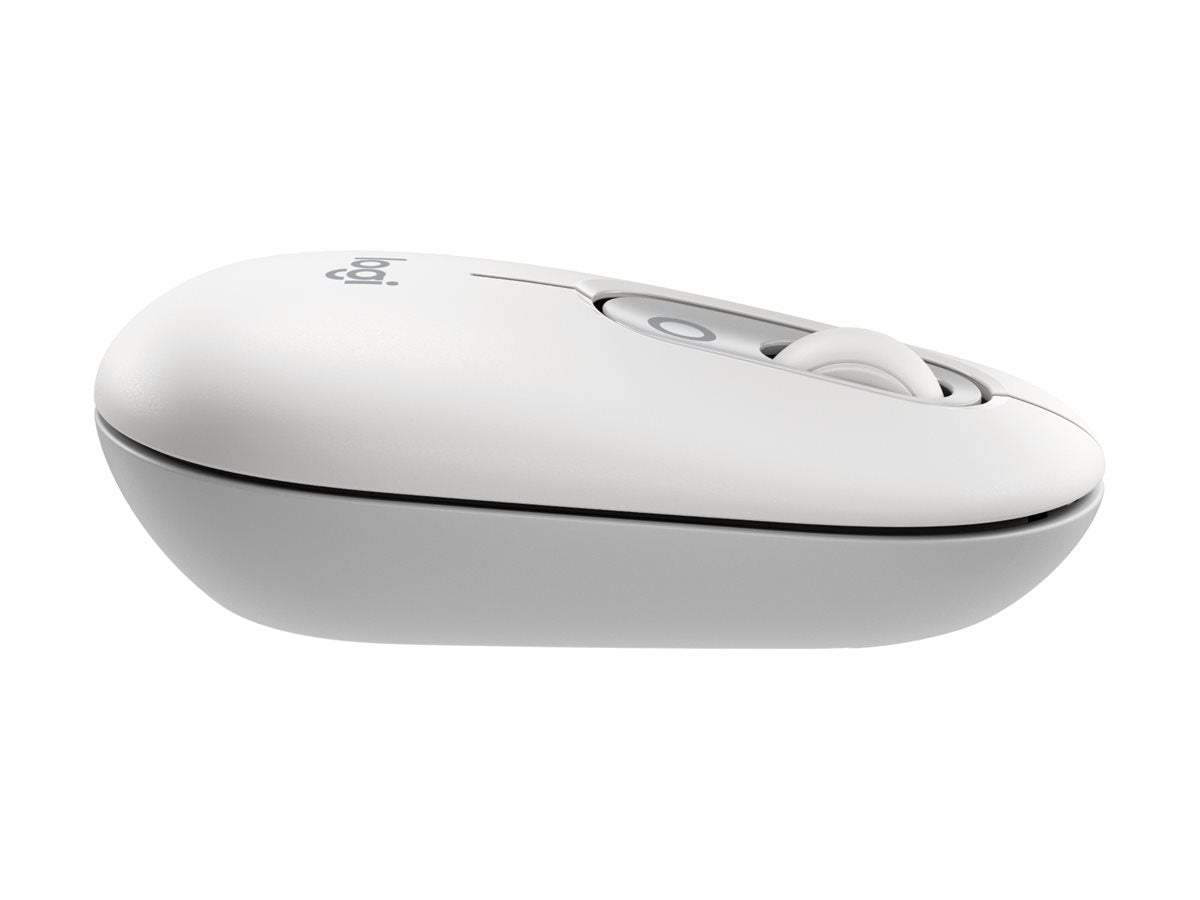 LOGITECH POP Mouse with emoji - OFF-WHITE Seitenansicht