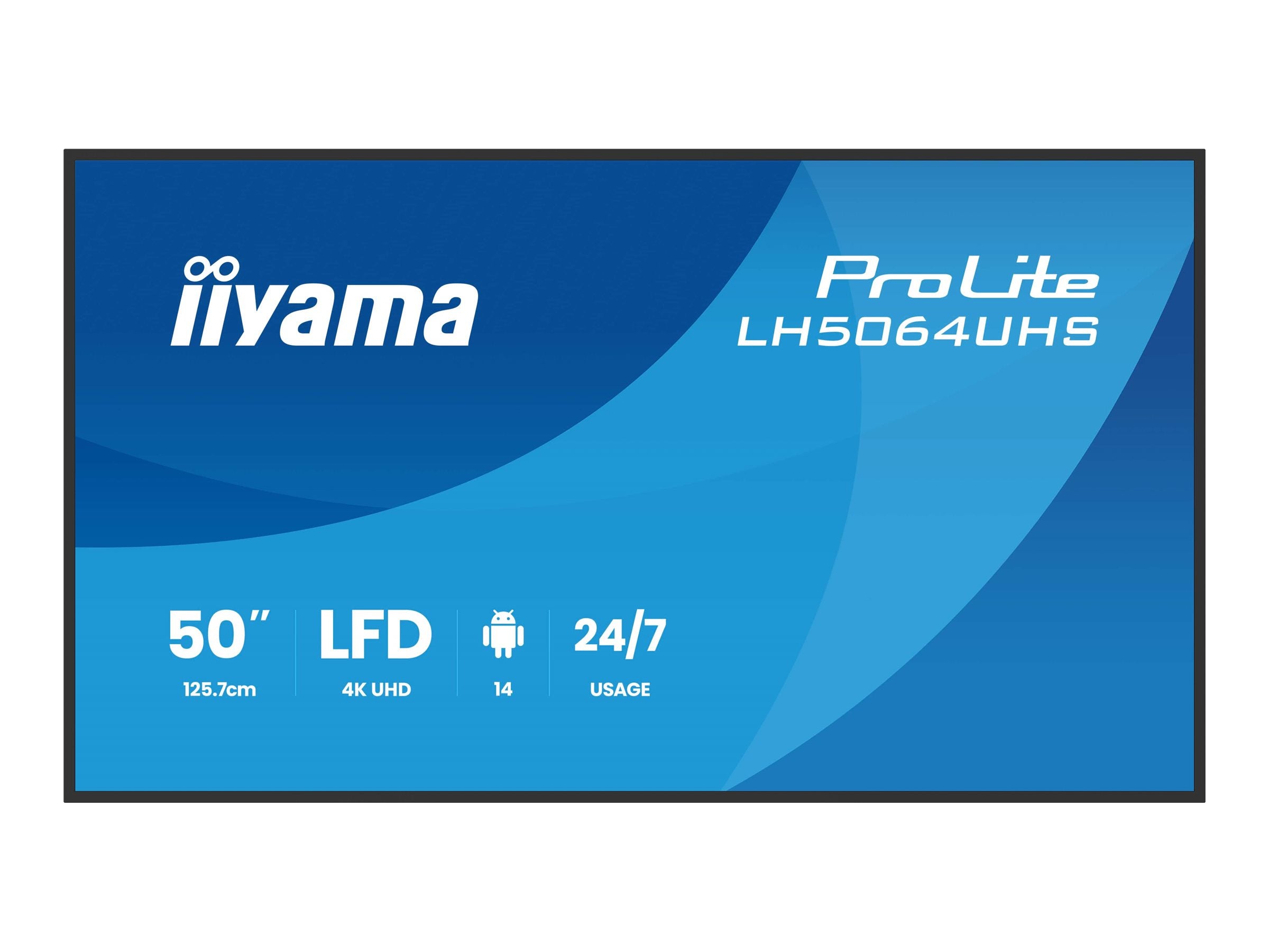 IIYAMA LH5064UHS-B1AG 50 Zoll LCD-Display Vorderansicht