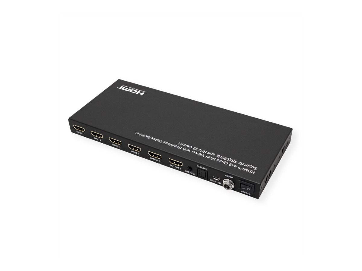 VALUE HDMI Matrix Switch 4x2 QUAD Multi-Viewer Detailansicht
