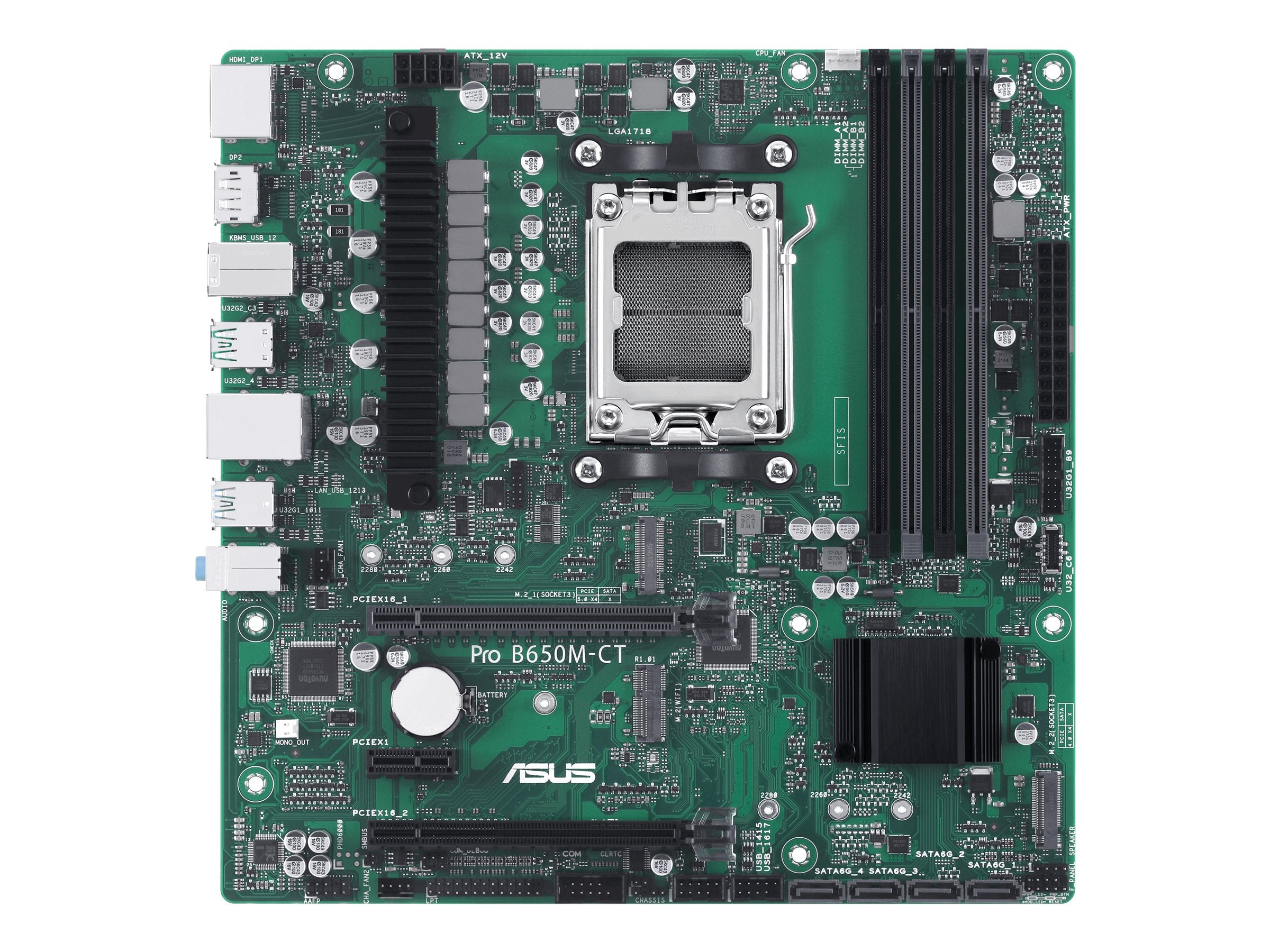 ASUS Pro B650M-CT-CSM AM5 mATX Motherboard Vorderansicht