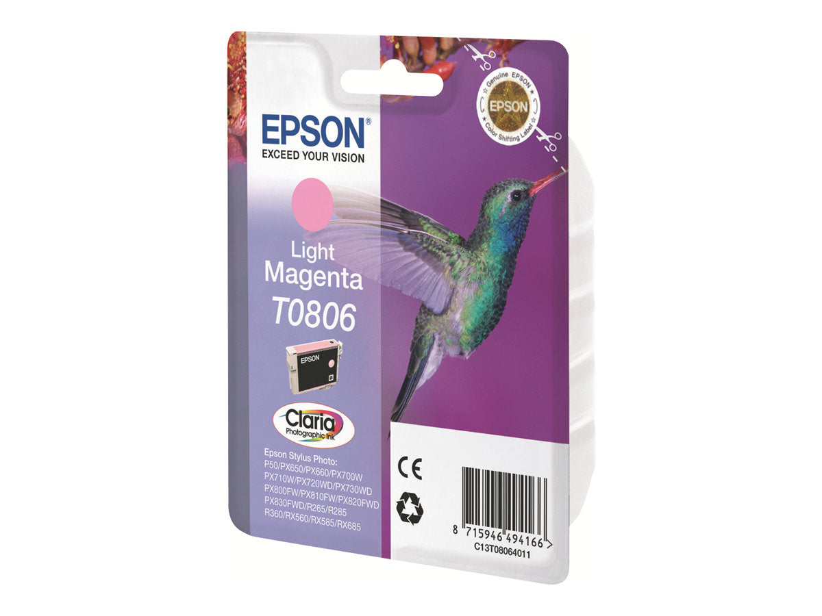 EPSON T0806 Tintenpatrone hellmagenta Vorderansicht