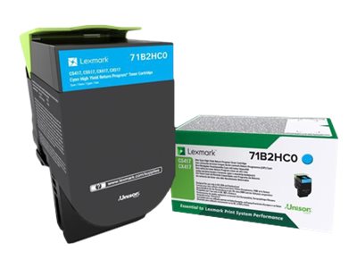 LEXMARK 3.5K Return Program Tonerpatrone Cyan Vorderansicht