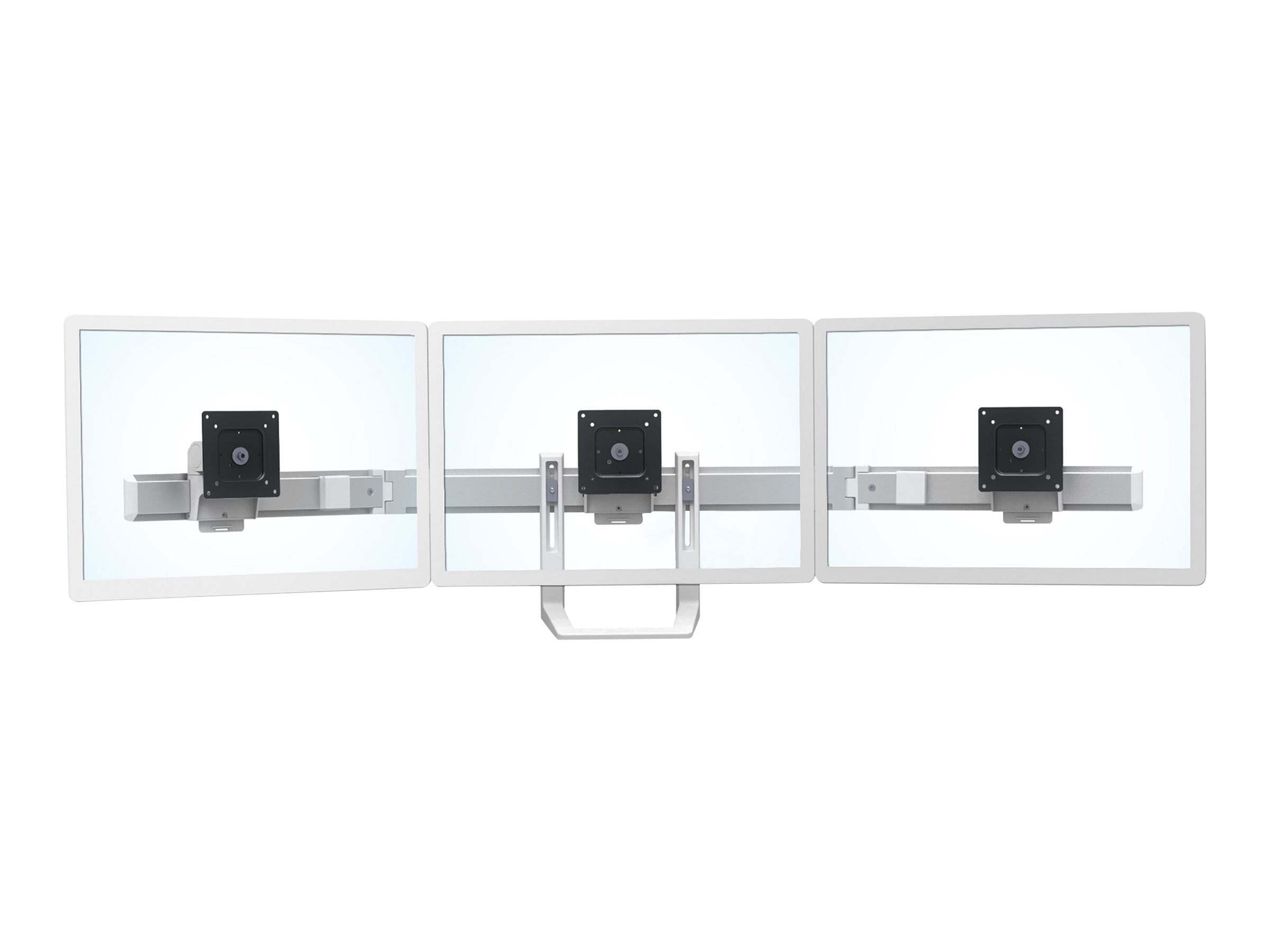 Installation des ERGOTRON HX Triple Monitor Bow Kit weiss