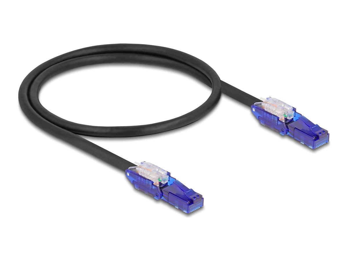DELOCK RJ45 Netzwerkkabel Cat.6 UTP 180° 0,5m Vorderansicht