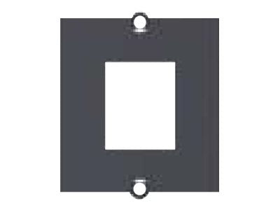 BACHMANN Custom Modul Rahmen 1x Keystone mit Metallhalterung schwarz - Vorderansicht
