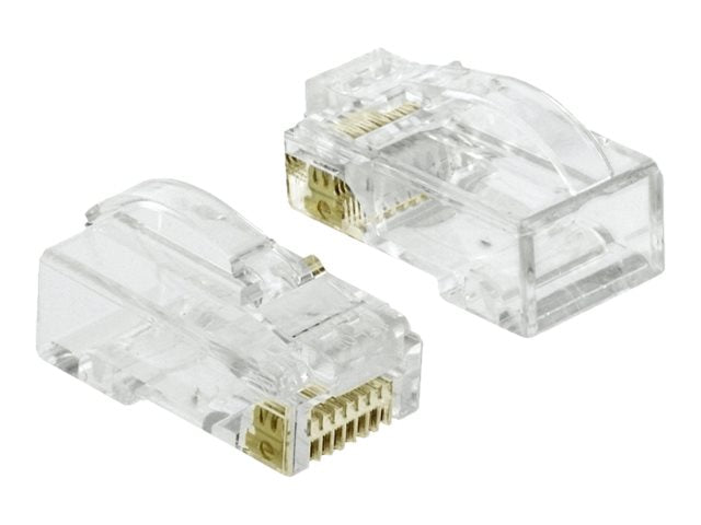 DELOCK RJ45 Crimp+Cut+Curve Stecker Cat.6 UTP Vorderansicht