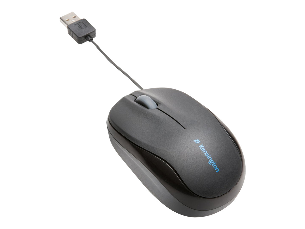 KENSINGTON Pro Fit Retractable Mobile Mouse schwarz - Vorderansicht