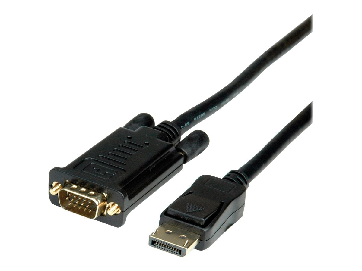 ROLINE Kabel DisplayPort-VGA DP ST - VGA ST 1,5m Verpackung