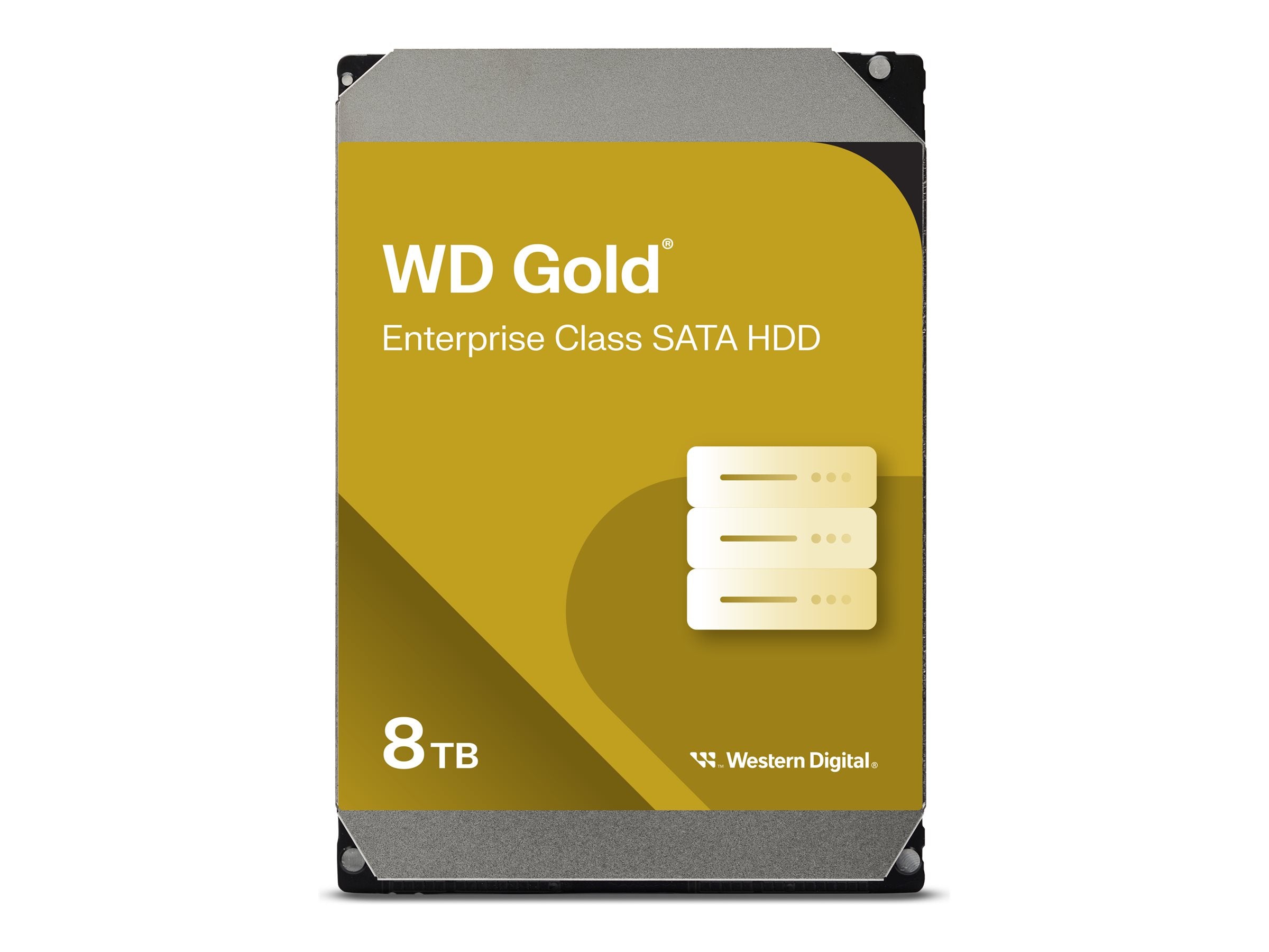 WD Gold 8TB SATA 6Gb/s 3,5 Zoll HDD Vorderansicht