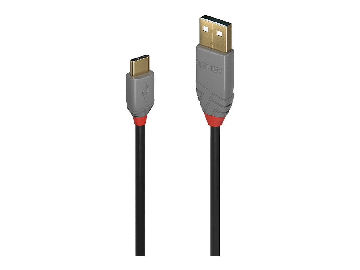 LINDY 3m USB 2.0 Typ A an C Kabel Anthra Line - Vorderansicht