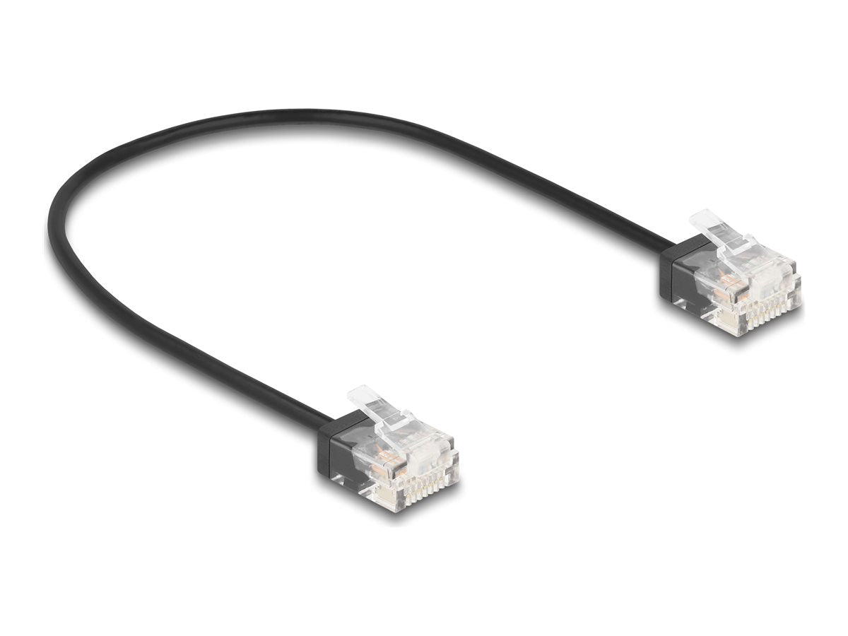 DELOCK RJ45 Netzwerkkabel Cat.6 UTP Ultra Slim 0,3 m - Vorderansicht