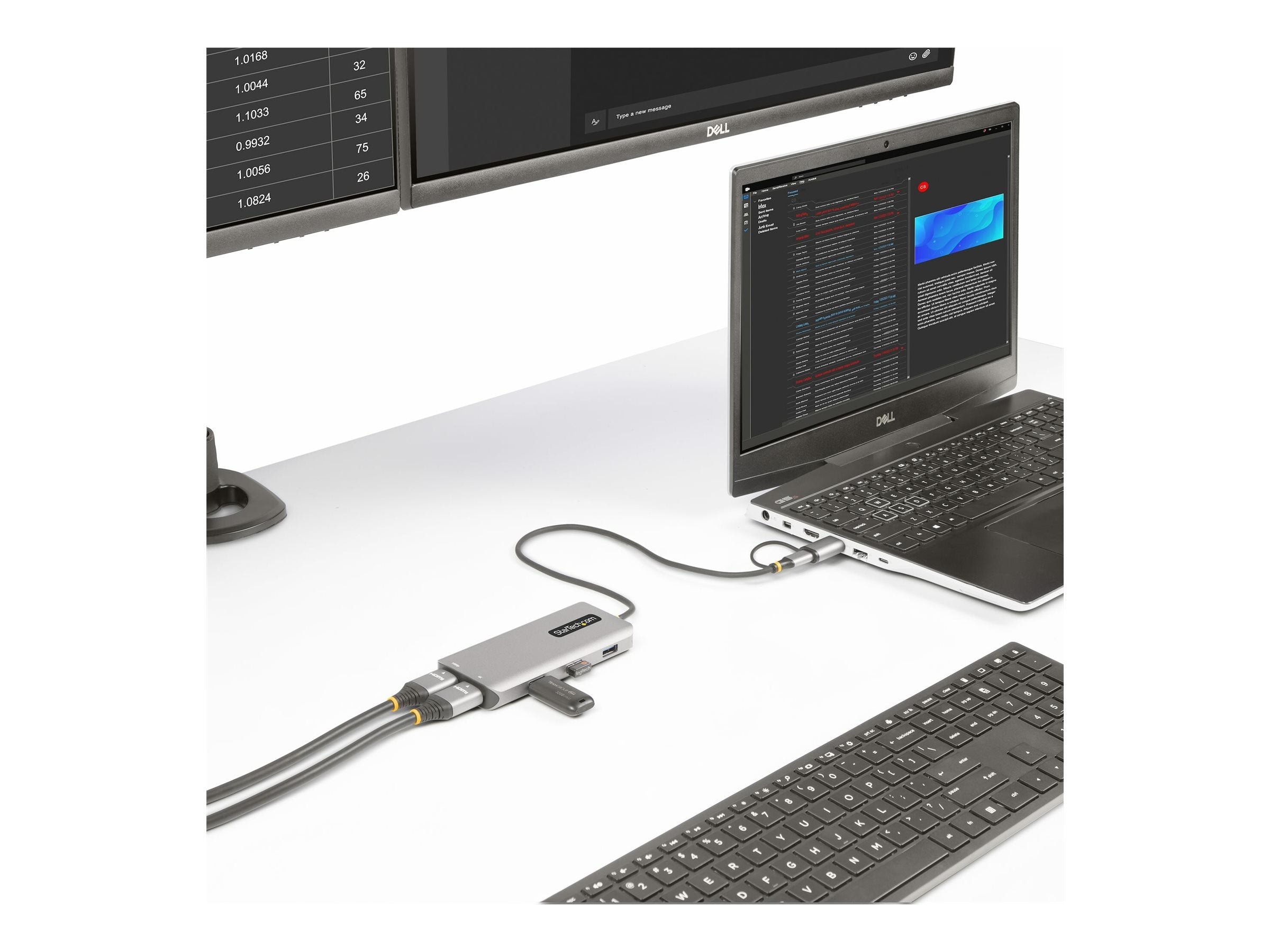Verpackung des STARTECH.COM USB-C and USB-A Multiport Adapter