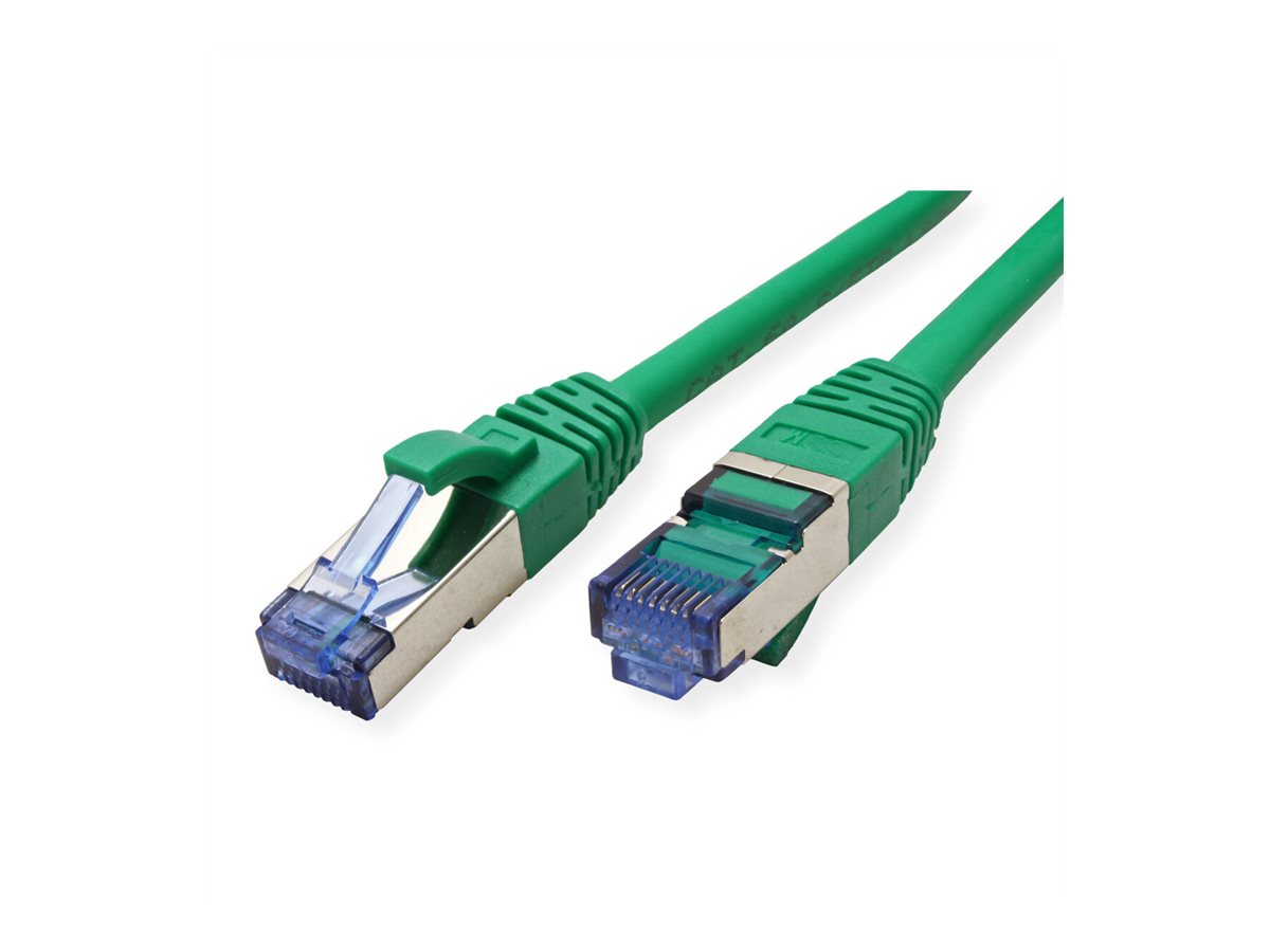VALUE Patchkabel Kat.6A Class EA S/FTP PiMF LSOH grün 0,15m Verpackung