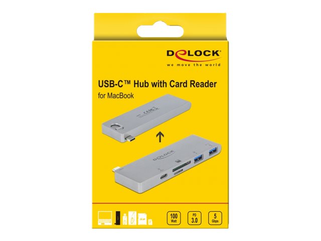 DELOCK 3 Port Hub Verpackung