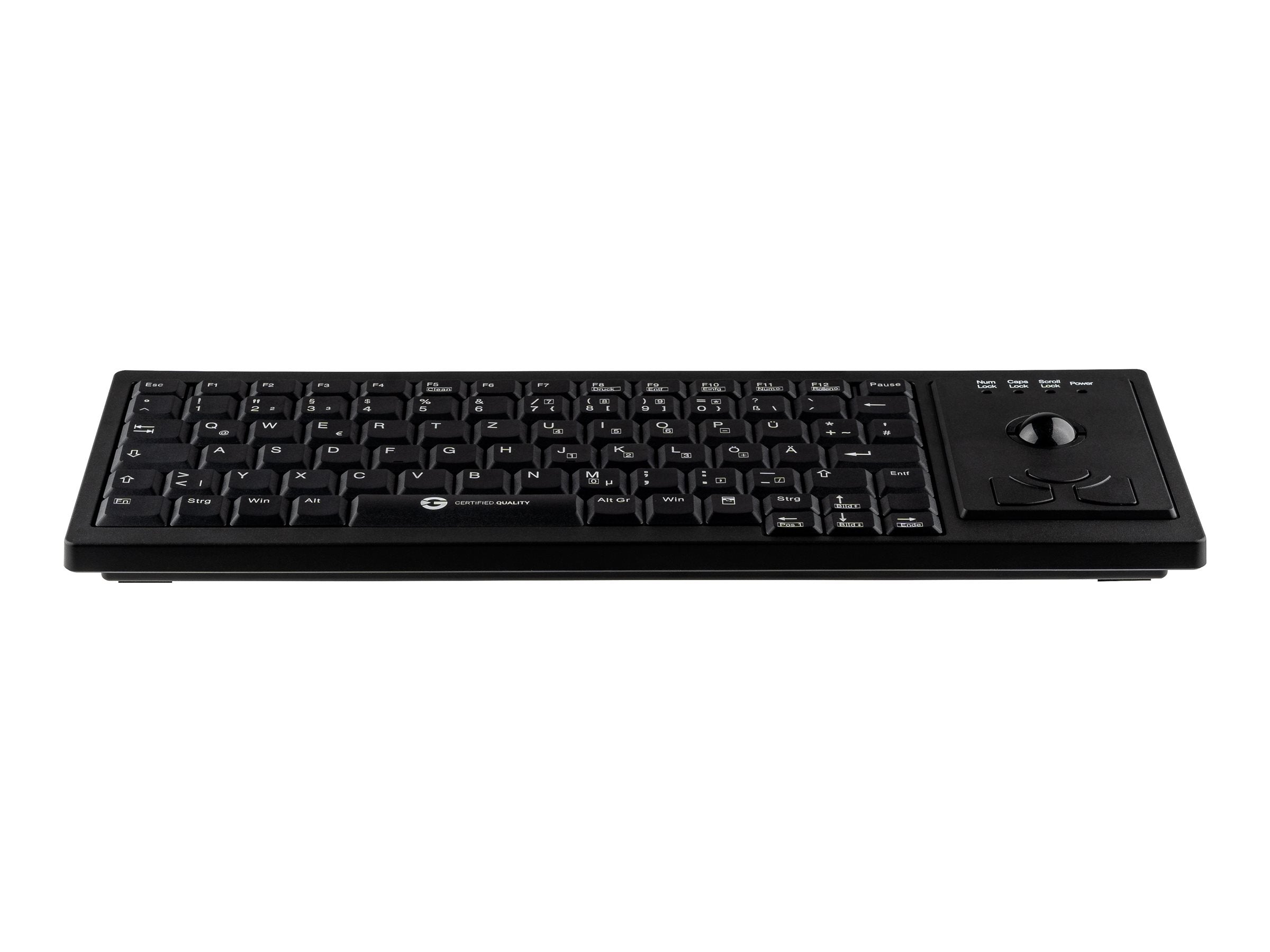 GETT Cleantype Xtra Roll Tastatur mit Trackball USB Farbe schwarz Layout DE