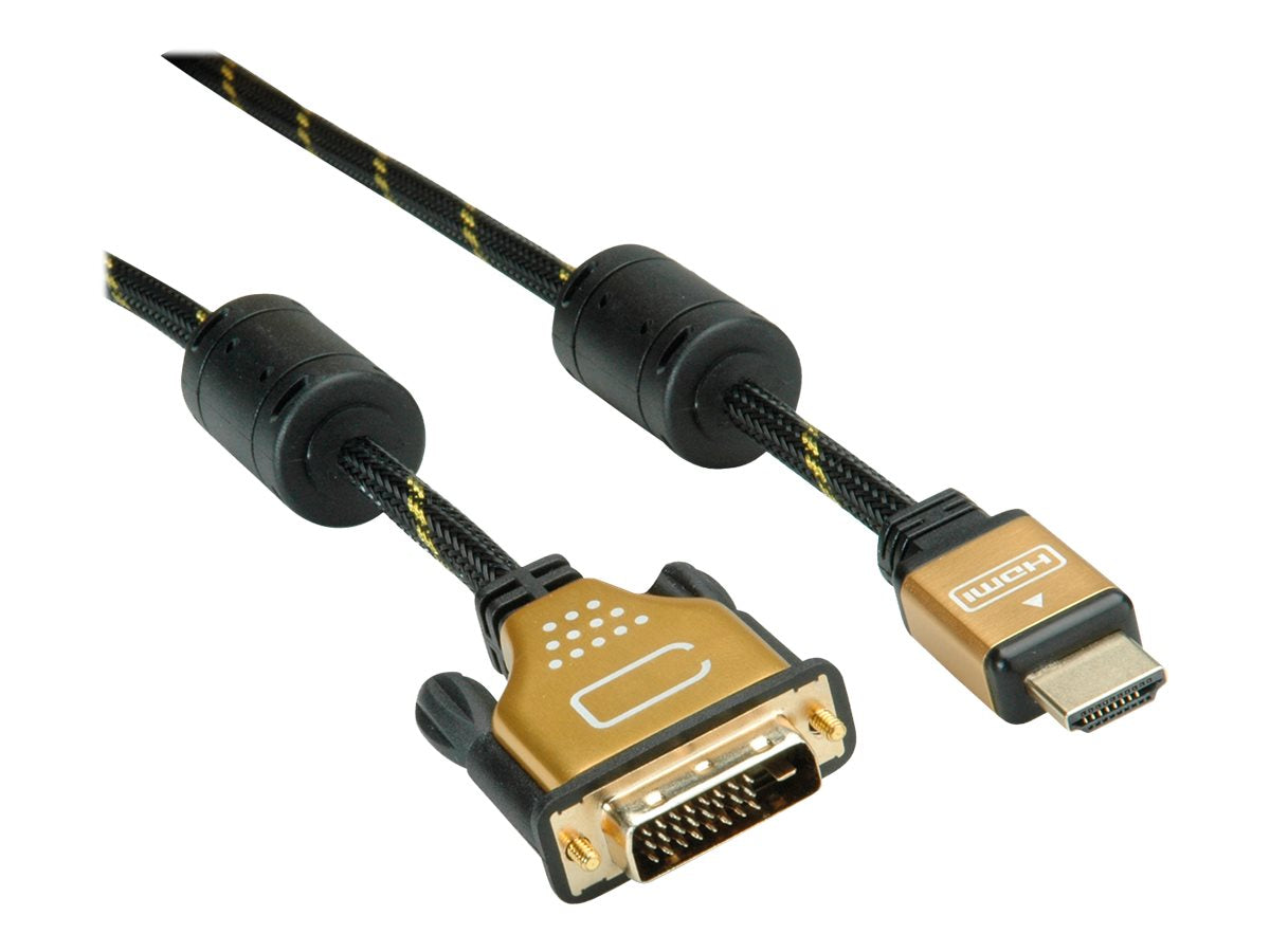 ROLINE GOLD Monitorkabel DVI-HDMI ST-ST 24+1 dual link 1,5m Detailansicht