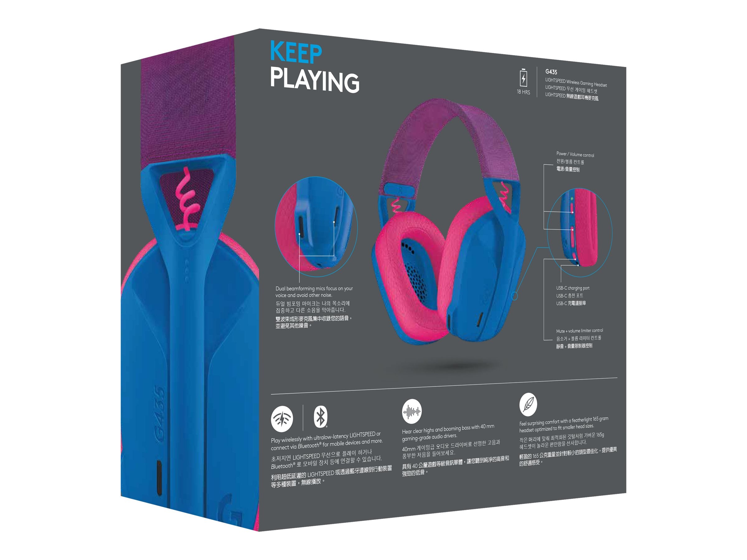 LOGITECH Lightspeed G435 Headset Seitenansicht