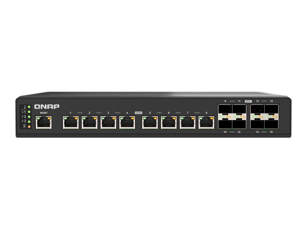 QNAP QSW-IM3216-8S8T Managed Switch Vorderansicht