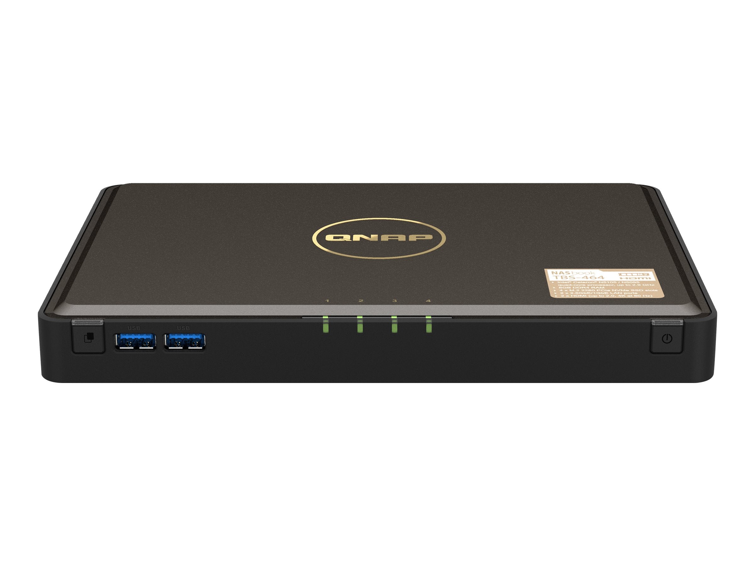 QNAP TBS-464-8G NAS-Server Vorderansicht