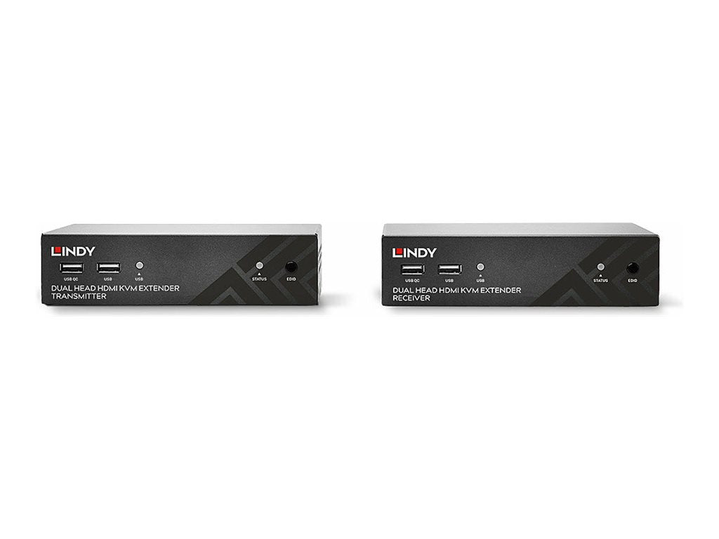LINDY 100m Cat.6 Dual Head HDMI USB IR Steuerung Vorderansicht