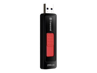TRANSCEND 256GB USB 3.1 Flash Drive Capless Black - Vorderansicht