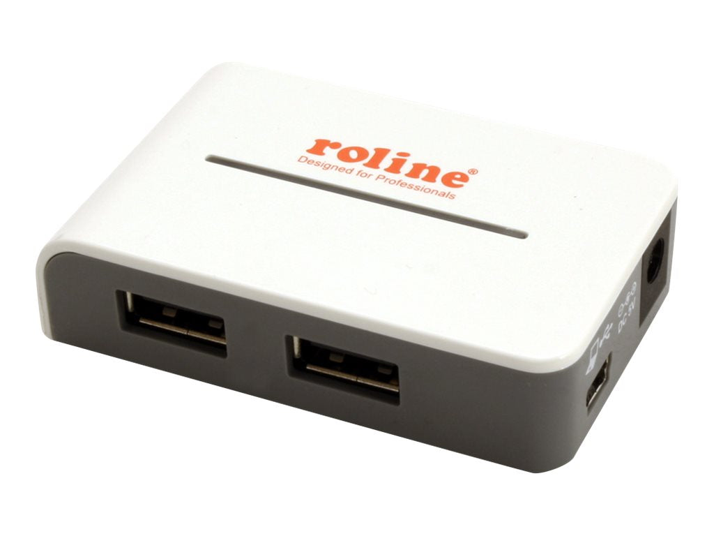 ROLINE USB 2.0 Hub Black and White Detailansicht