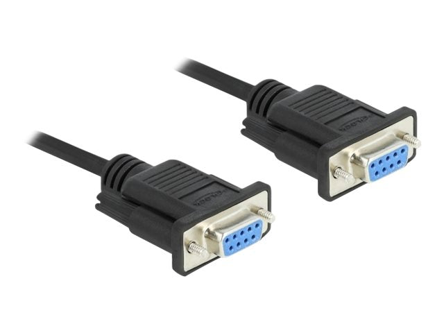 DELOCK Seriell Kabel RS-232 D-Sub 9 Buchse zu Buchse Nullmodem 1m - Verpackung