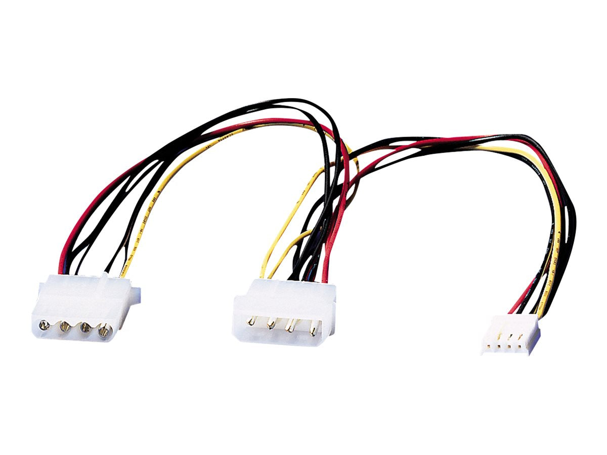 ROLINE Y-Kabel 4 pol. HDD / 4 pol. HDD + 4 pol. FDD 0,3m - Vorderansicht
