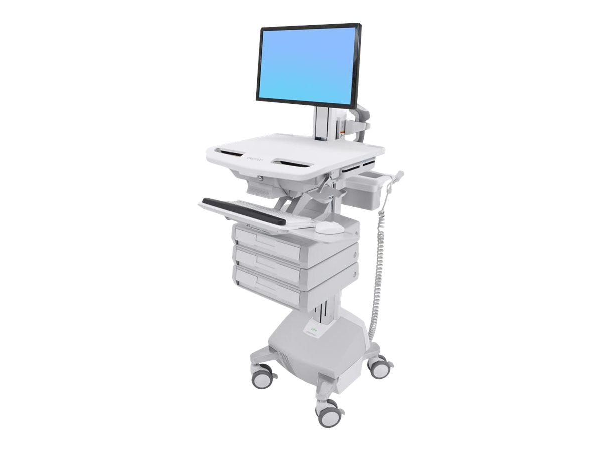 Seitenansicht des ERGOTRON StyleView Wagens mit 3 Schubladen